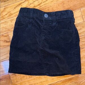 Black Corduroy Kids Skirt